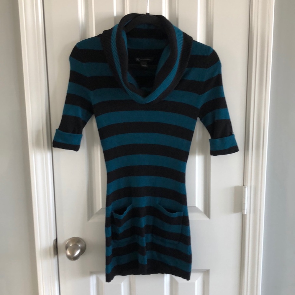 INC brand 3/4 sleeve cowl neck tunic sweater